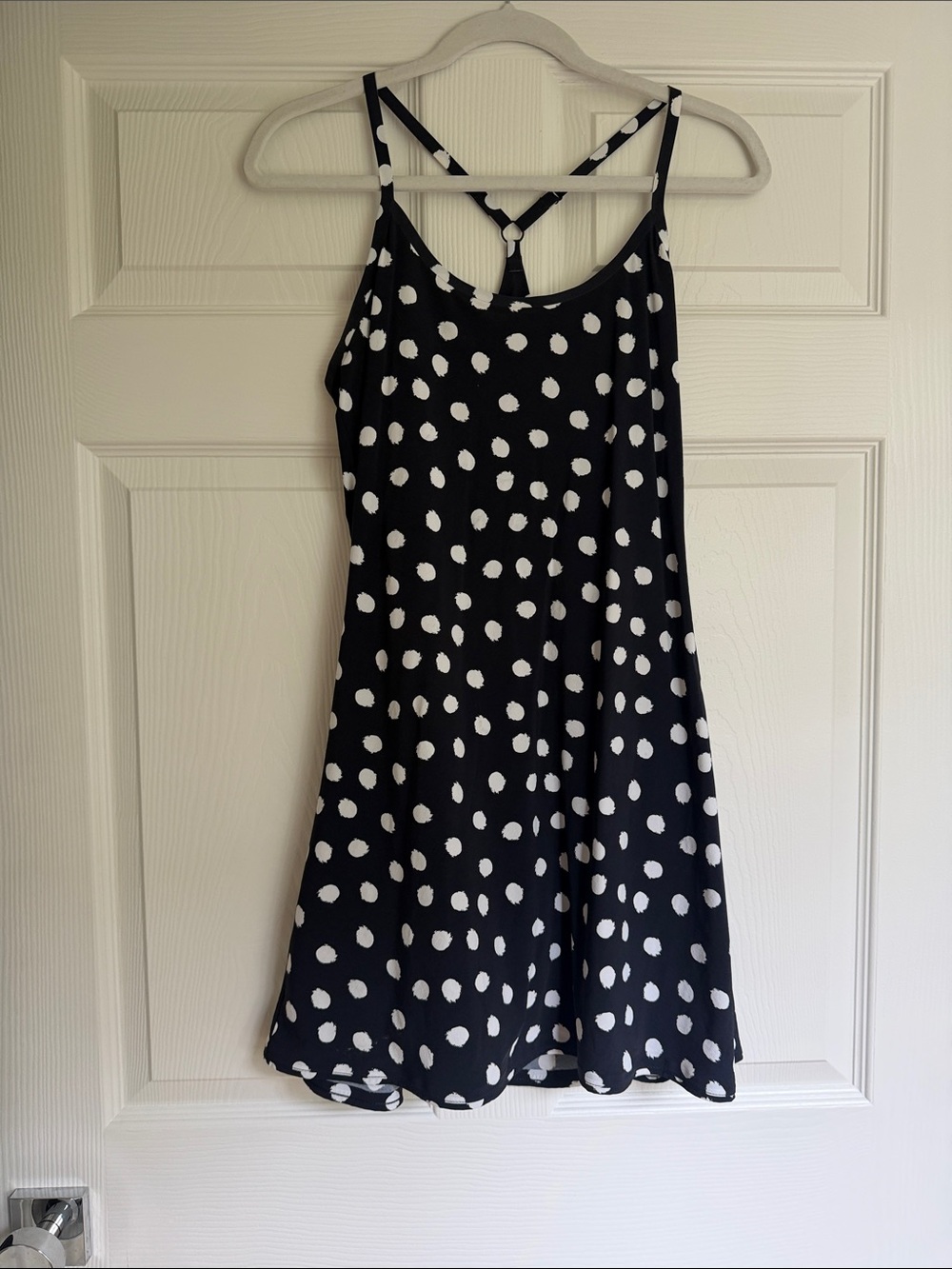 Tennis dress Black and White Polka Dot Slip Dress